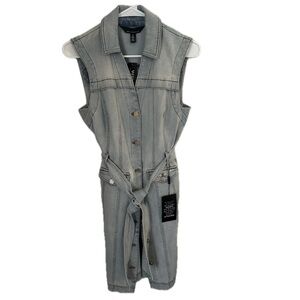 White House Black Market Light Blue Denim Overalls